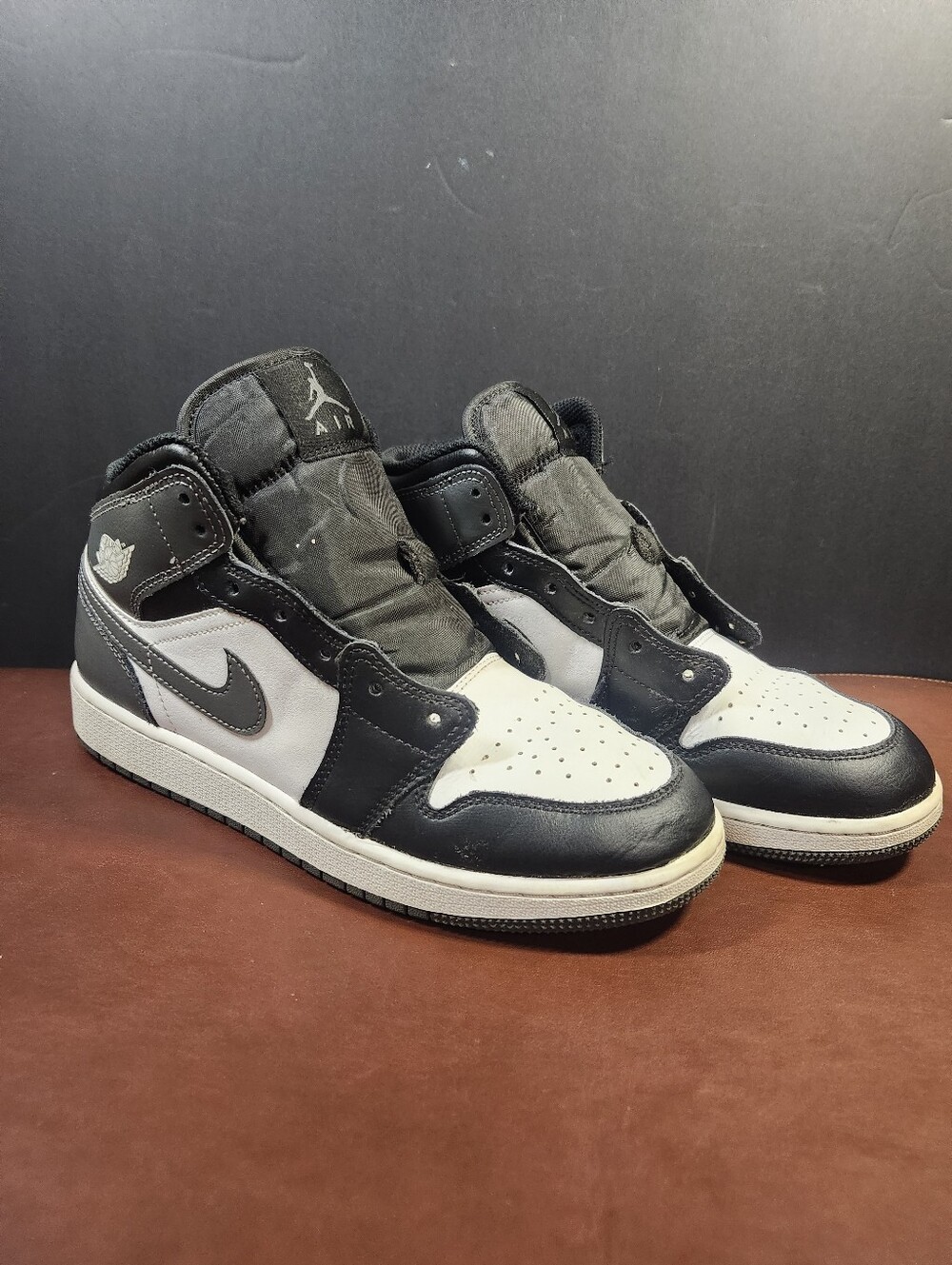 Nike Air Jordan 1 Mid Black White Sneakers